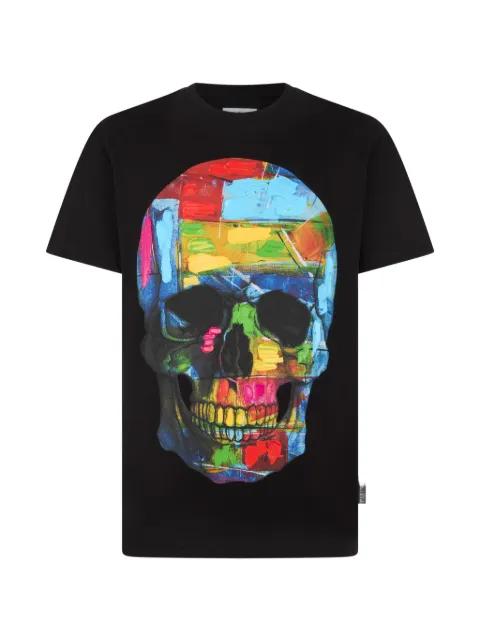 round neck painted skull T-shirt by PHILIPP PLEIN