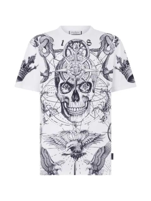 round-neck skull-print T-shirt by PHILIPP PLEIN