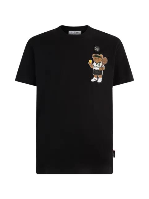 round neck teddy patch T-shirt by PHILIPP PLEIN
