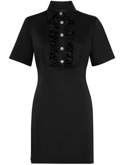 ruffle-trim short-sleeve minidress by PHILIPP PLEIN