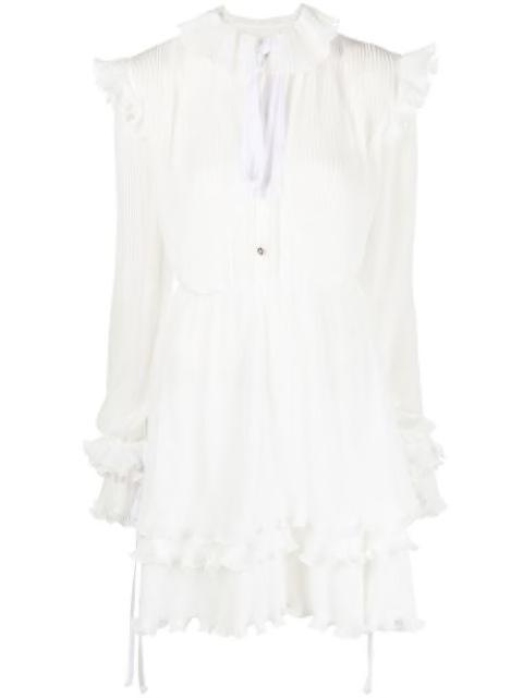 ruffled plissé midi dress by PHILIPP PLEIN