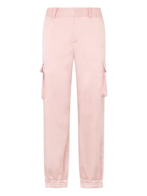 satin patch-pocket cargo pants by PHILIPP PLEIN