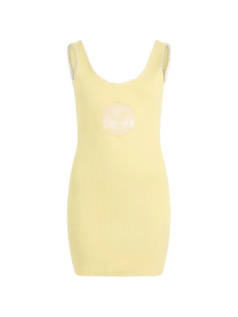scalloped ribbed mini dress by PHILIPP PLEIN