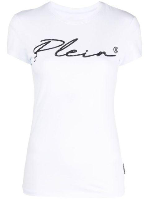 script logo crystal-embellished T-shirt by PHILIPP PLEIN