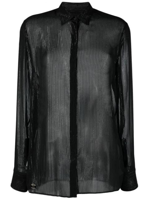 semi-sheer button-down shirt by PHILIPP PLEIN