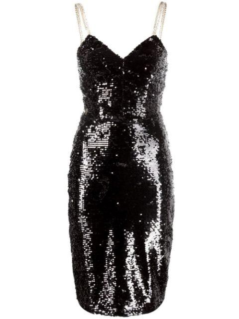 sequin embellished midi dress by PHILIPP PLEIN
