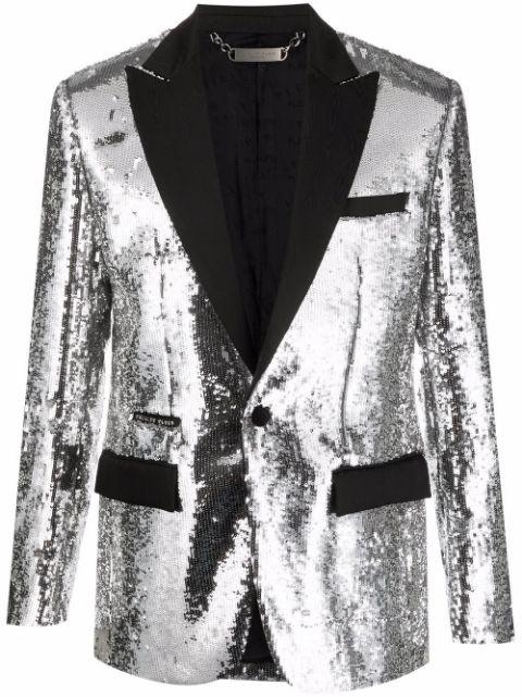 sequin-embellished single-breasted blazer by PHILIPP PLEIN