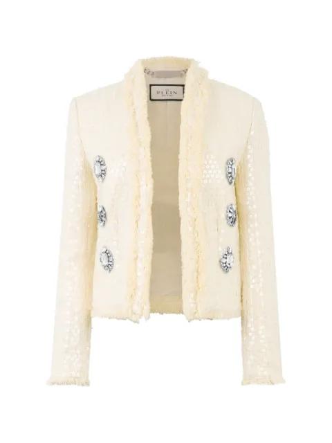 sequin embellished tweed bolero by PHILIPP PLEIN