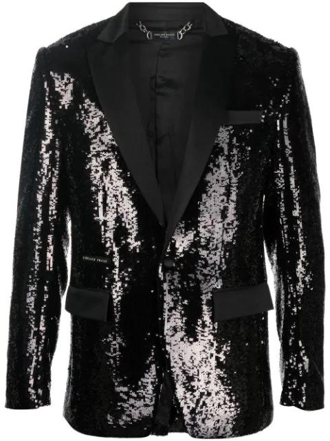 sequin single-breasted blazer by PHILIPP PLEIN