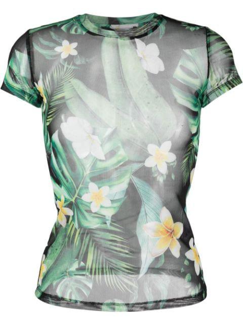 sheer graphic-print T-shirt by PHILIPP PLEIN