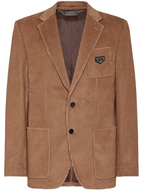 single-breasted corduroy blazer by PHILIPP PLEIN