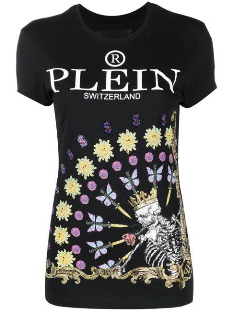 skeleton-print round neck T-shirt by PHILIPP PLEIN