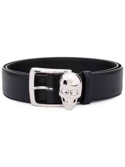 skull-appliqué leather belt by PHILIPP PLEIN