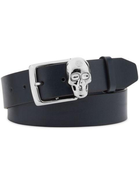 skull-buckle leather belt by PHILIPP PLEIN
