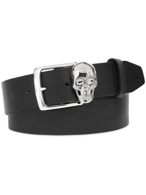 skull-buckle leather belt by PHILIPP PLEIN