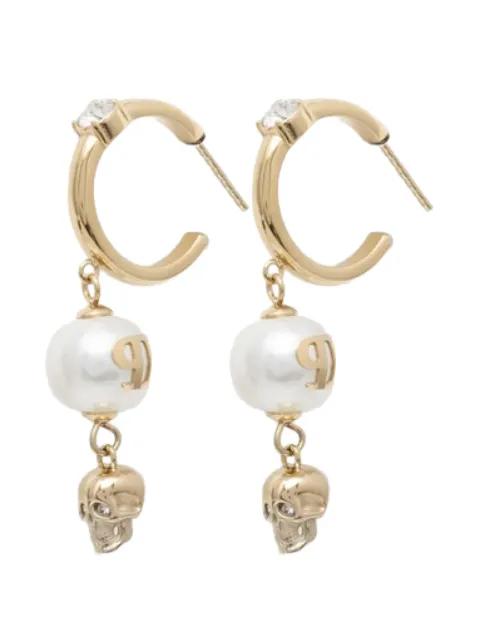 skull-charm hoop earrings by PHILIPP PLEIN