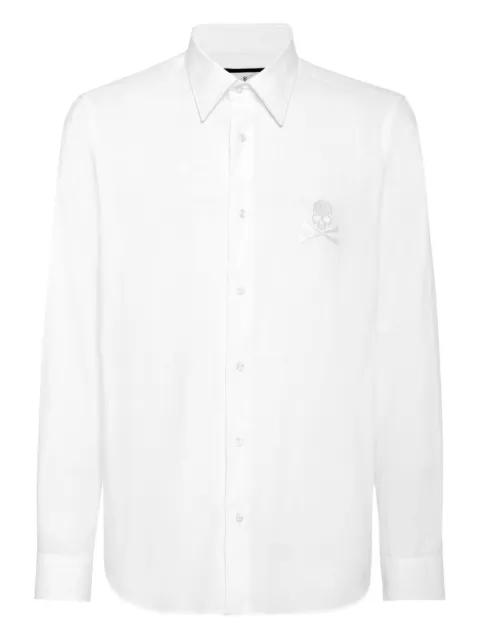 skull-embroidered button-up shirt by PHILIPP PLEIN