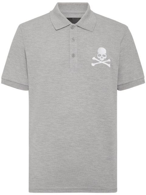 skull-embroidered cotton polo shirt by PHILIPP PLEIN