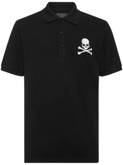 skull-embroidered cotton polo shirt by PHILIPP PLEIN