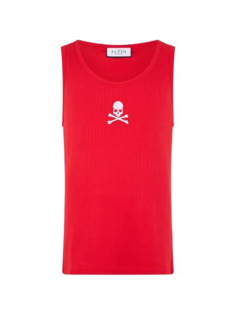 skull-embroidered tank top by PHILIPP PLEIN