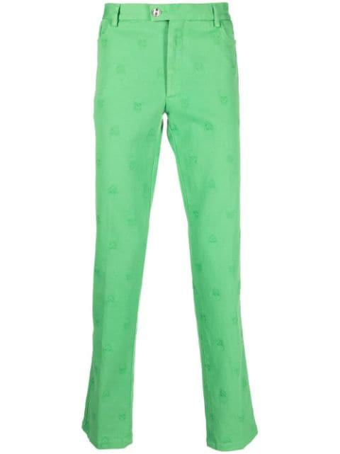 skull embroidery straight-leg trousers by PHILIPP PLEIN