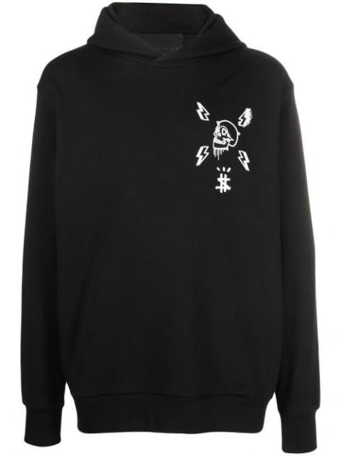 skull graphic-print hoodie by PHILIPP PLEIN