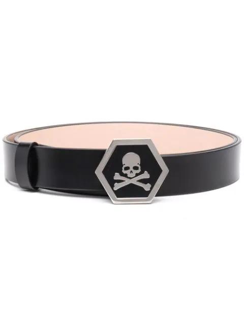 skull-motif leather belt by PHILIPP PLEIN