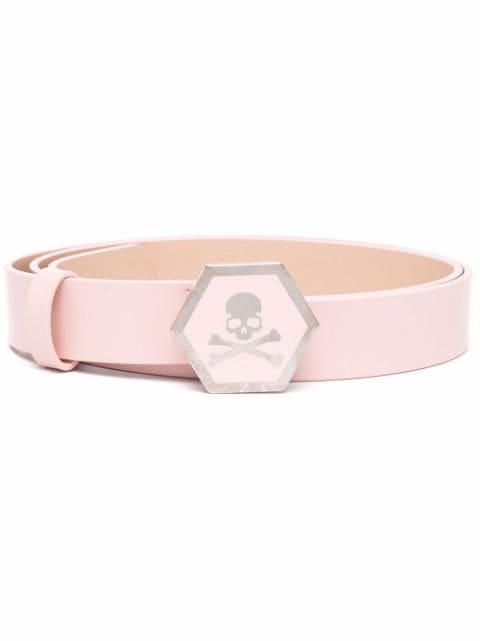 skull-motif leather belt by PHILIPP PLEIN