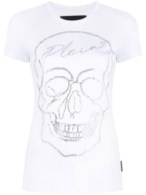 skull motif rhinestone-embellished T-shirt by PHILIPP PLEIN