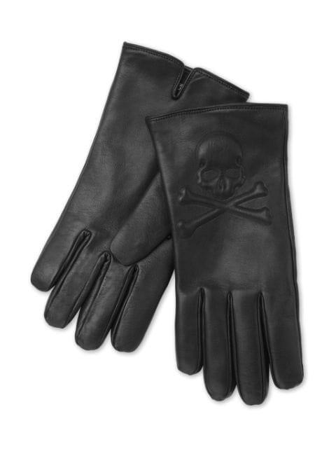 skull-patch leather gloves by PHILIPP PLEIN