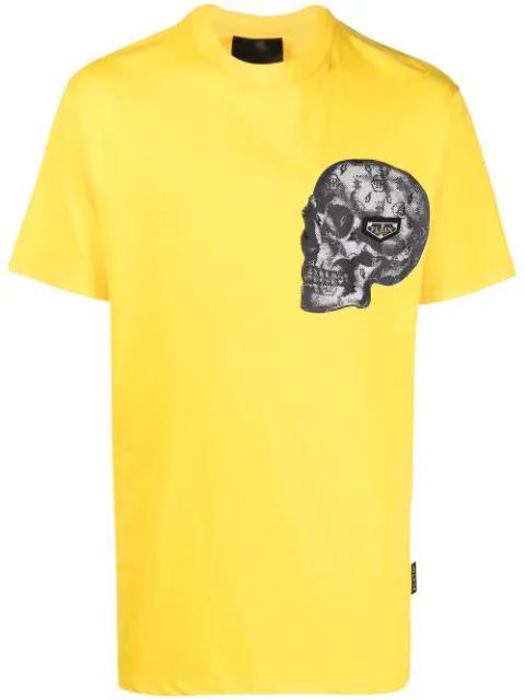 skull-print cotton-blend T-shirt by PHILIPP PLEIN