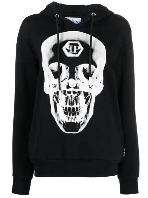 skull-print cotton hoodie by PHILIPP PLEIN