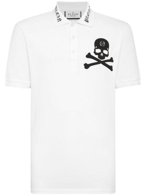 skull-print cotton polo shirt by PHILIPP PLEIN