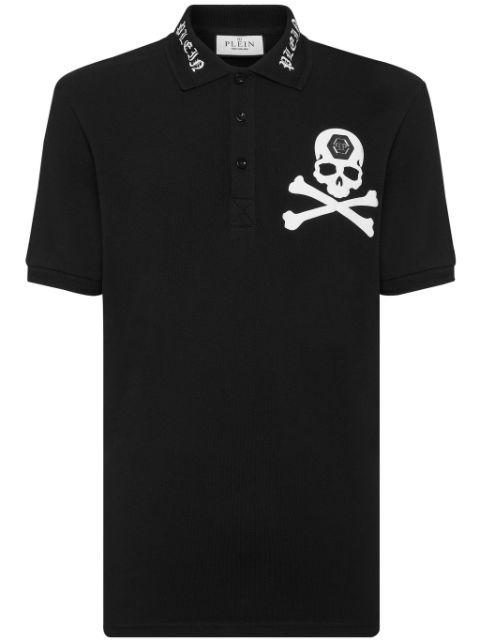 skull-print cotton polo shirt by PHILIPP PLEIN