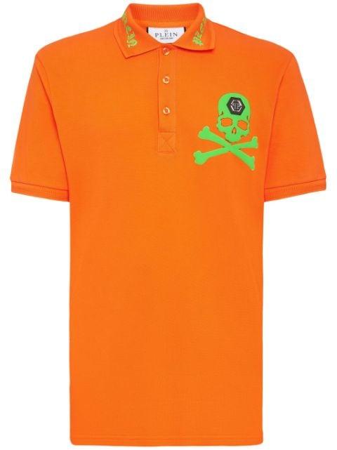skull-print cotton polo shirt by PHILIPP PLEIN
