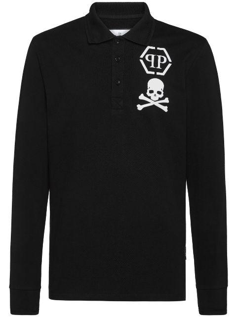 skull-print cotton polo shirt by PHILIPP PLEIN