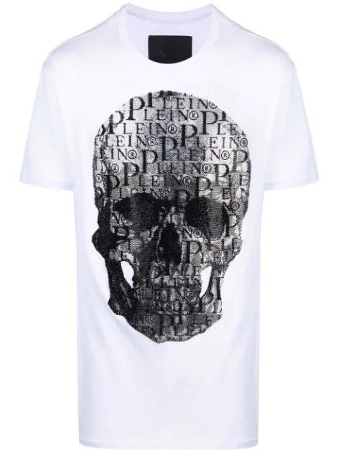 skull-print round neck T-shirt by PHILIPP PLEIN