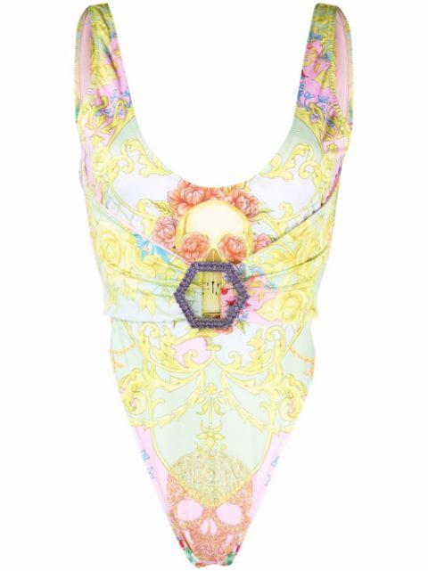 skull-print swimsuit by PHILIPP PLEIN