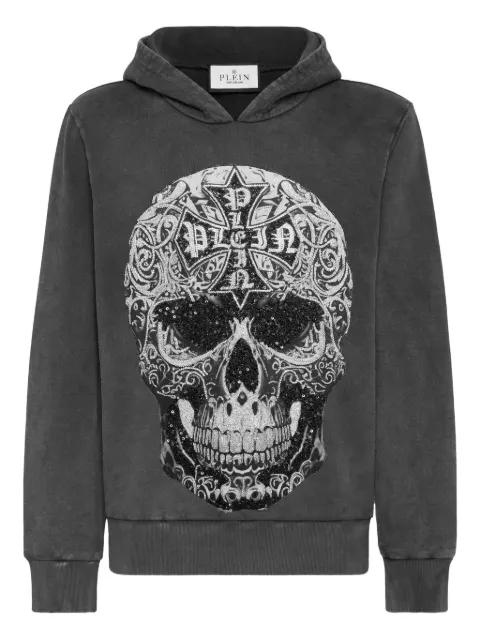 skull sequin-embellished hoodie by PHILIPP PLEIN