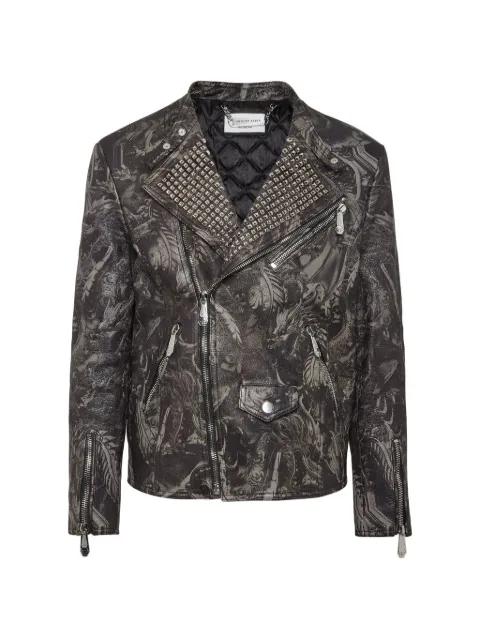 skull studded biker jacket by PHILIPP PLEIN