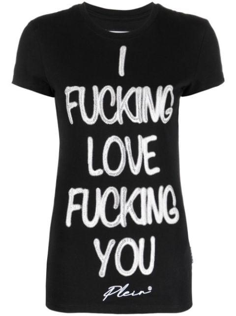 slogan-print T-shirt by PHILIPP PLEIN