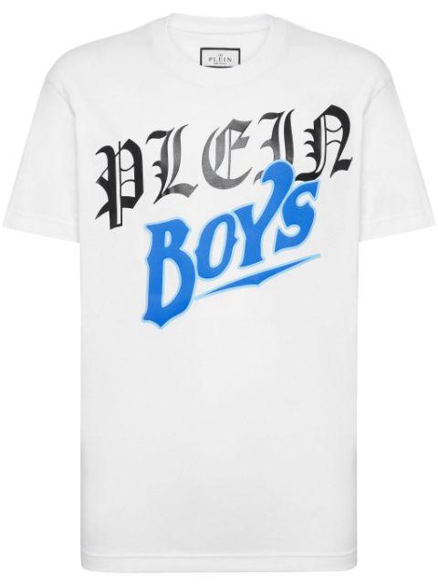 slogan-print cotton T-shirt by PHILIPP PLEIN