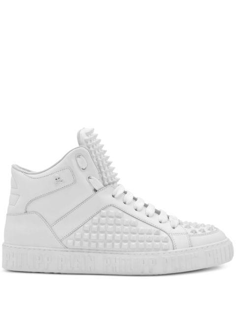 spike-effect mid-top sneakers by PHILIPP PLEIN