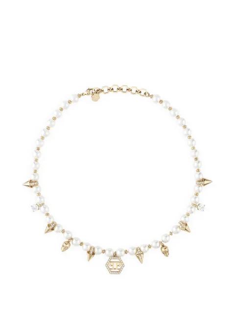 spiked pearl necklace by PHILIPP PLEIN