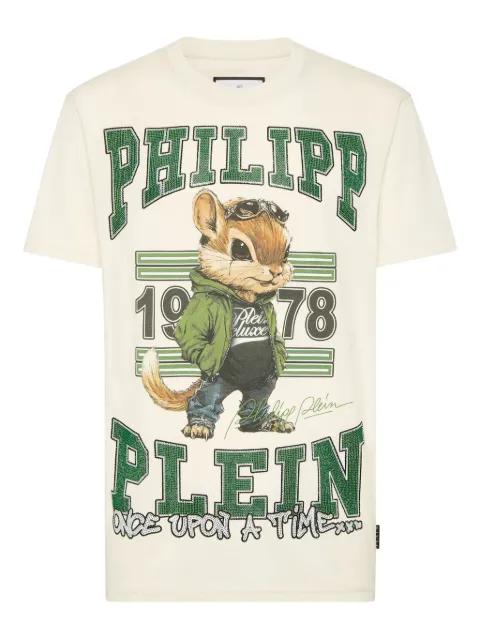 squirrel-print crew-neck T-shirt by PHILIPP PLEIN