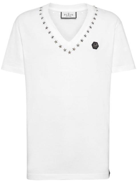 star-stud cotton T-shirt by PHILIPP PLEIN