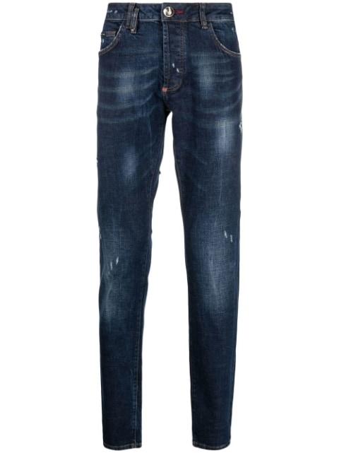 straight-leg ripped jeans by PHILIPP PLEIN