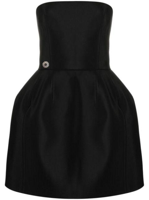 strapless silk mini dress by PHILIPP PLEIN