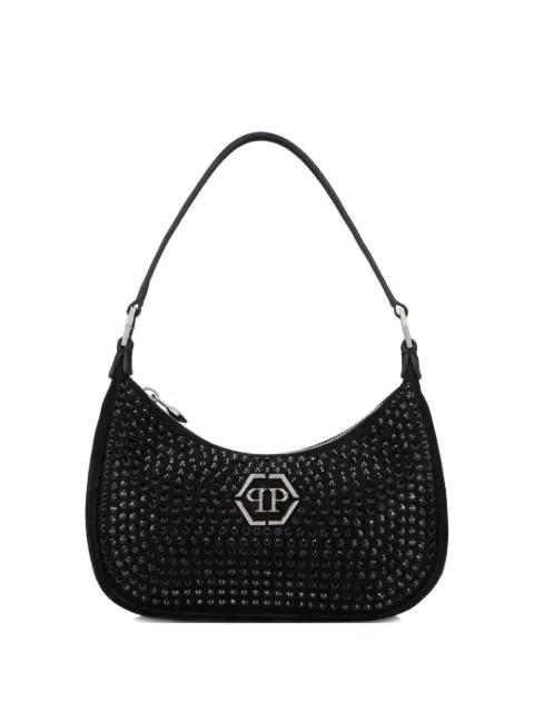 strass-embellished top-zip shoulder bag by PHILIPP PLEIN strass-embellished top-zip shoulder bag by PHILIPP PLEIN