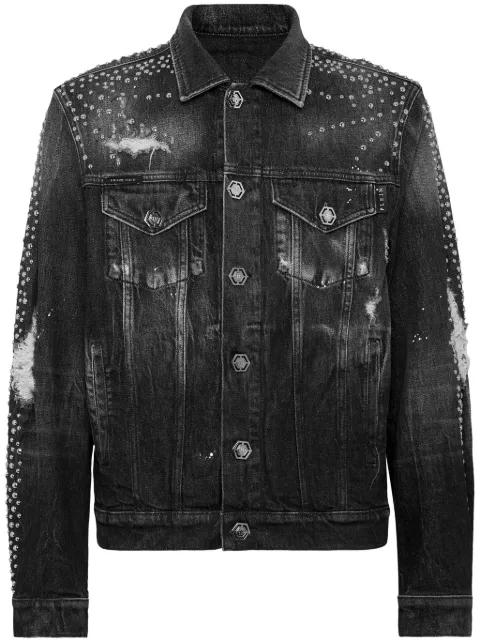 stud-embellished denim jacket by PHILIPP PLEIN
